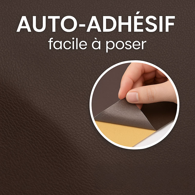 Patch Réparation Cuir Universel – Réparpatch Auto-Adhésif pour Tous Types de Cuir (50x138cm)