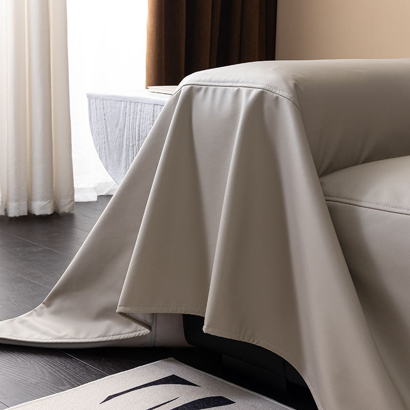 Jeté de Canapé en Simili Cuir Imperméable Beige