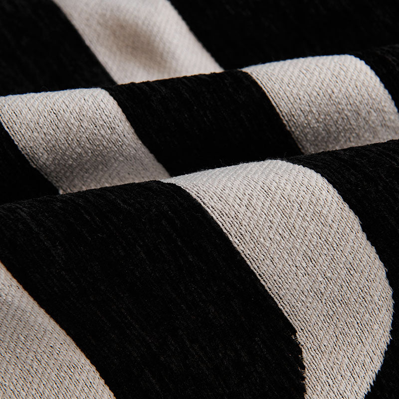 Jeté de Canapé Tissé Lettres Modernes Noir