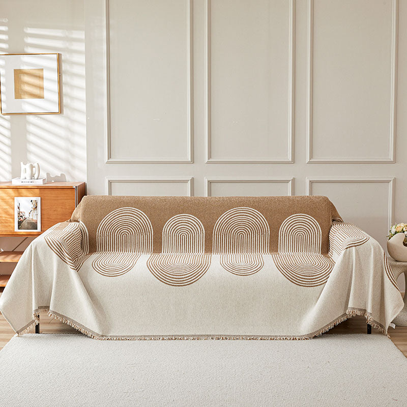 Jeté de Canapé Tissé Arches Camel