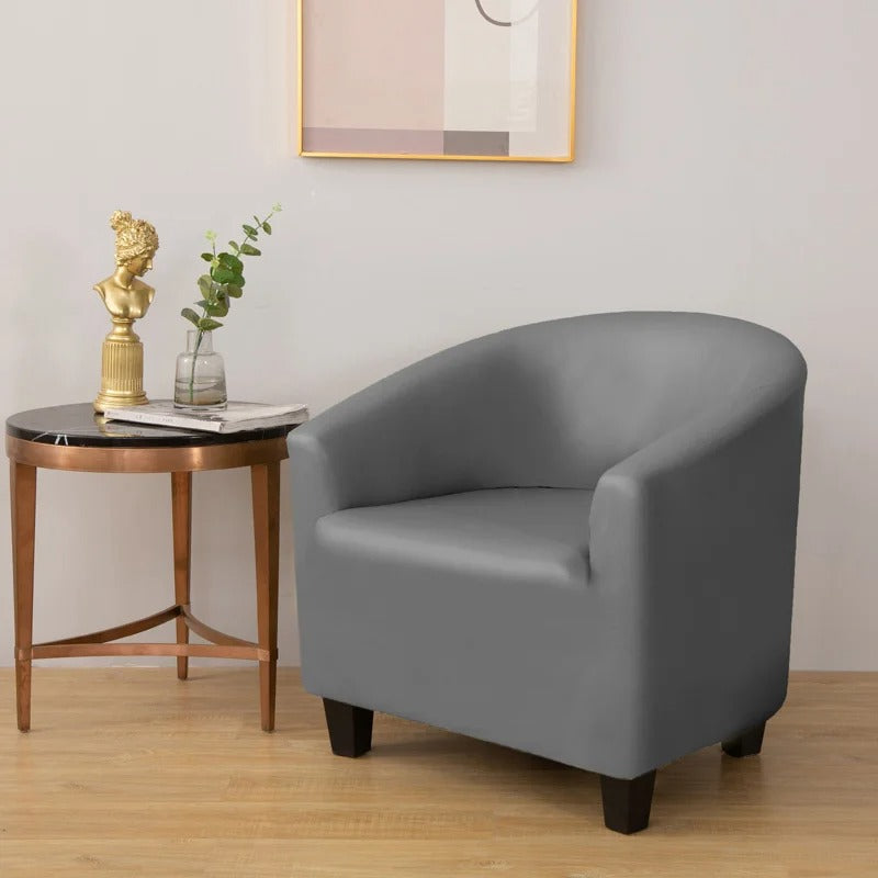 Gris foncé - Housse en Simili cuir Imperméable pour Fauteuil Cabriolet