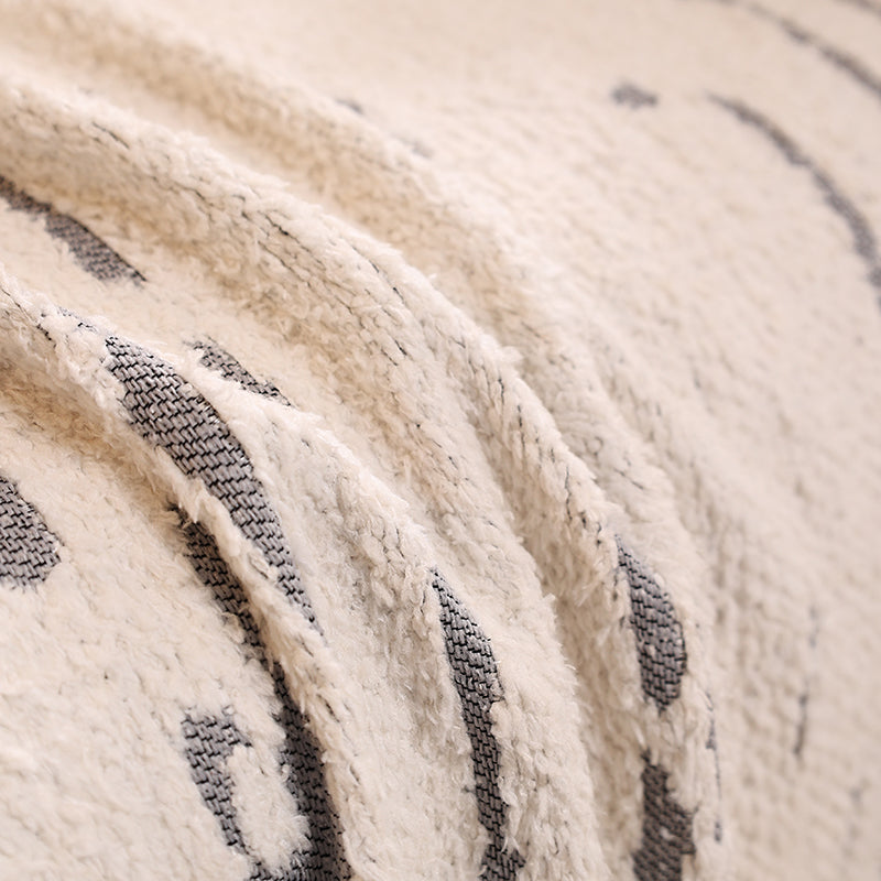 Jeté de Canapé Tissé Écorce Gris