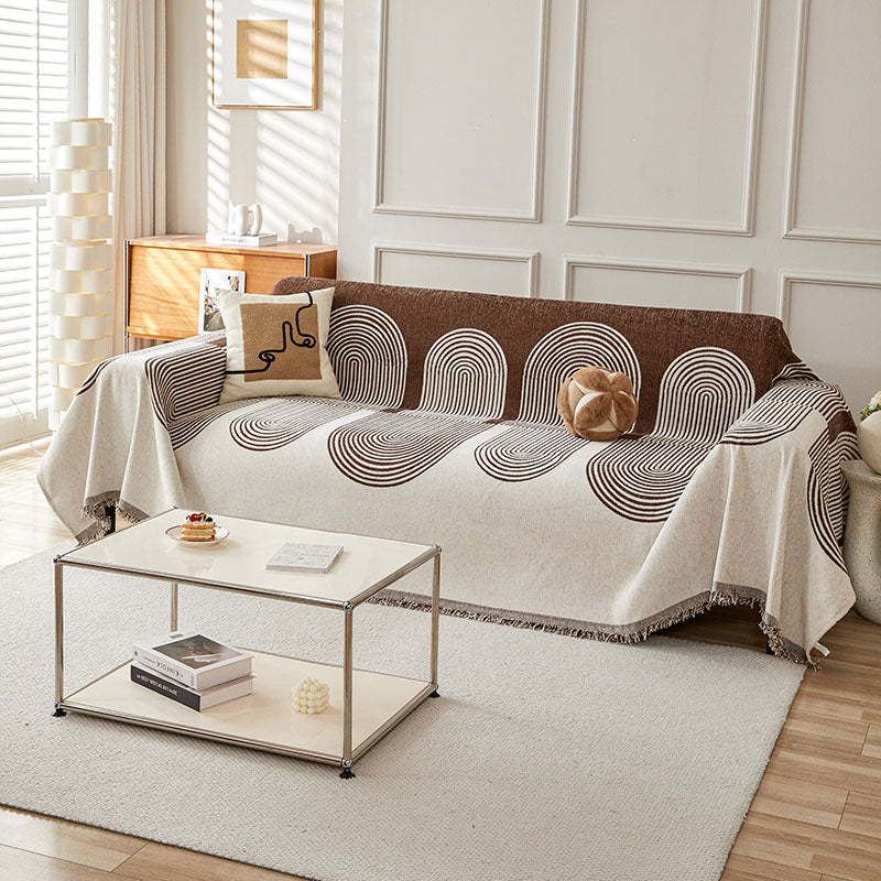 Jeté de Canapé Tissé Arches Marron