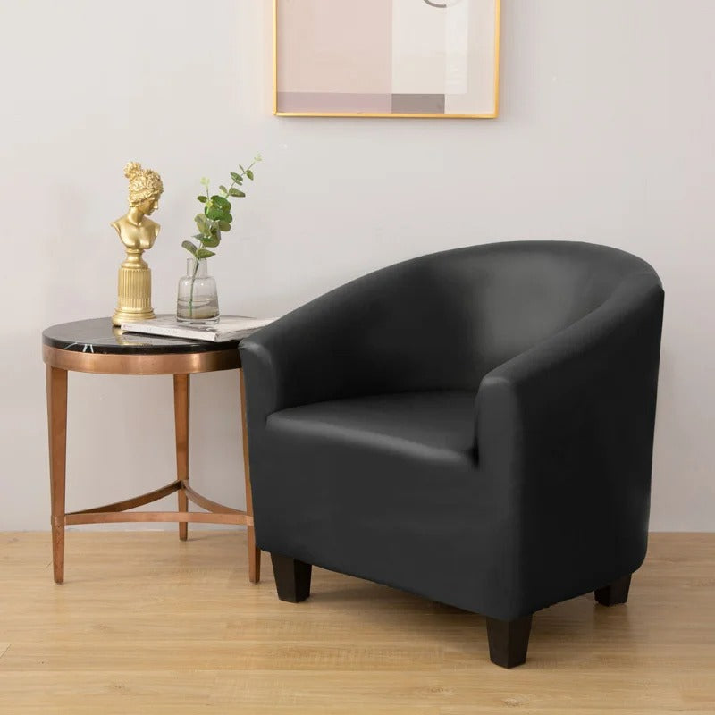 Noir - Housse en Simili cuir Imperméable pour Fauteuil Cabriolet