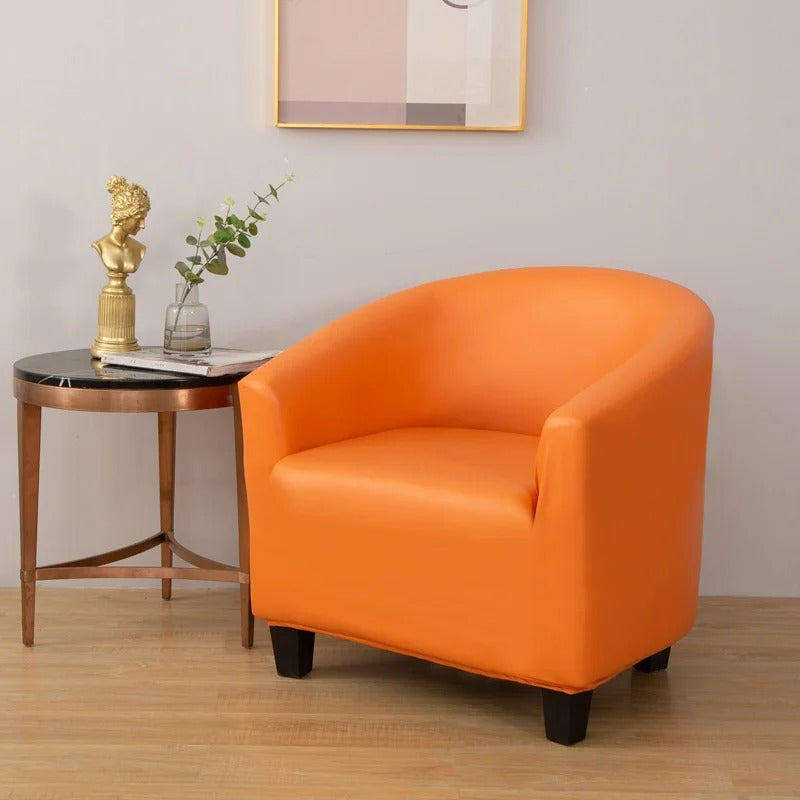 Orange - Housse en Simili cuir Imperméable pour Fauteuil Cabriolet