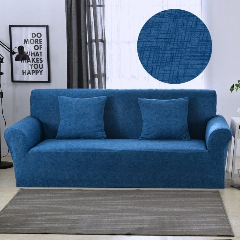 Housse de fauteuil extensible Bleu jean chiné