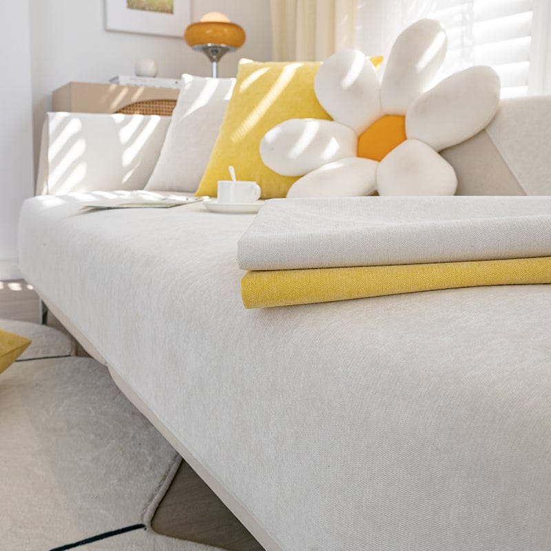 Housse canapé Copie de Blanc - Housse de canapé antidérapante et imperméable La Maison des Housses