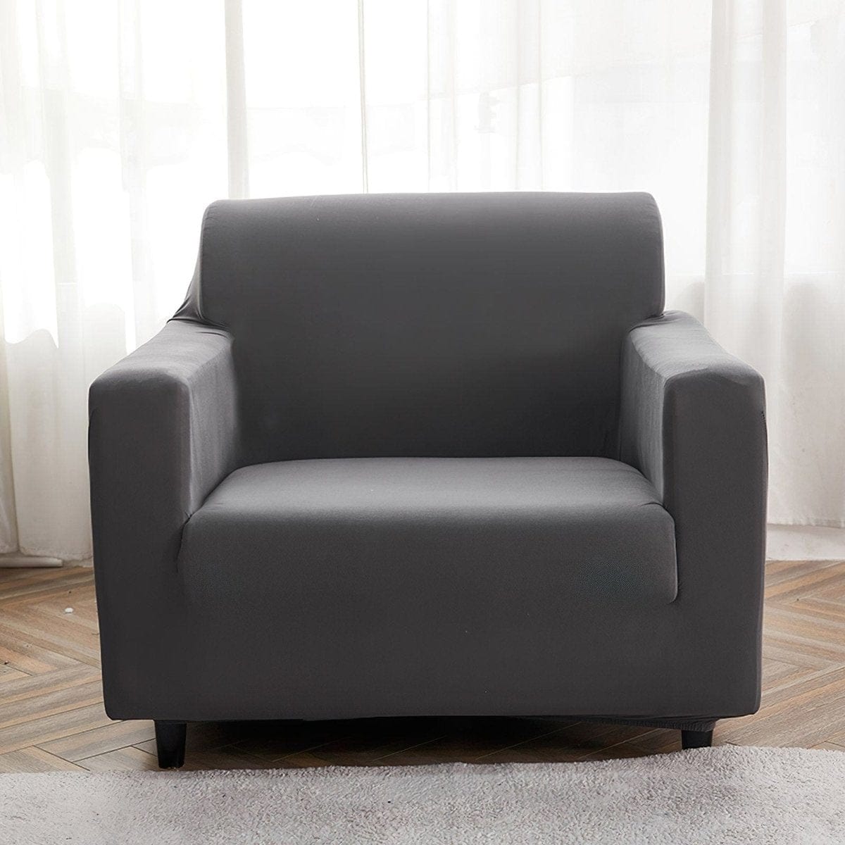 Housse canapé Gris anthracite - Housse de Fauteuil Extensible La Maison des Housses