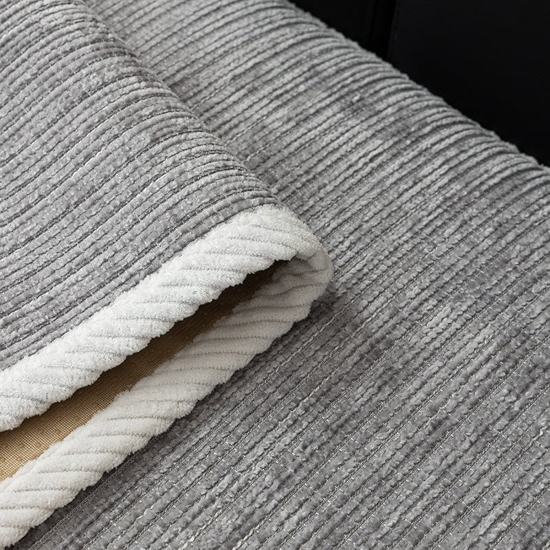 Housse canapé Gris clair - Housse de Canapé Antidérapante en Tissu Chenille Côtelé La Maison des Housses