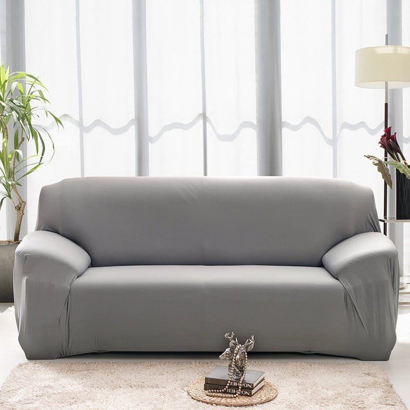 Housse de canapé extensible Gris clair