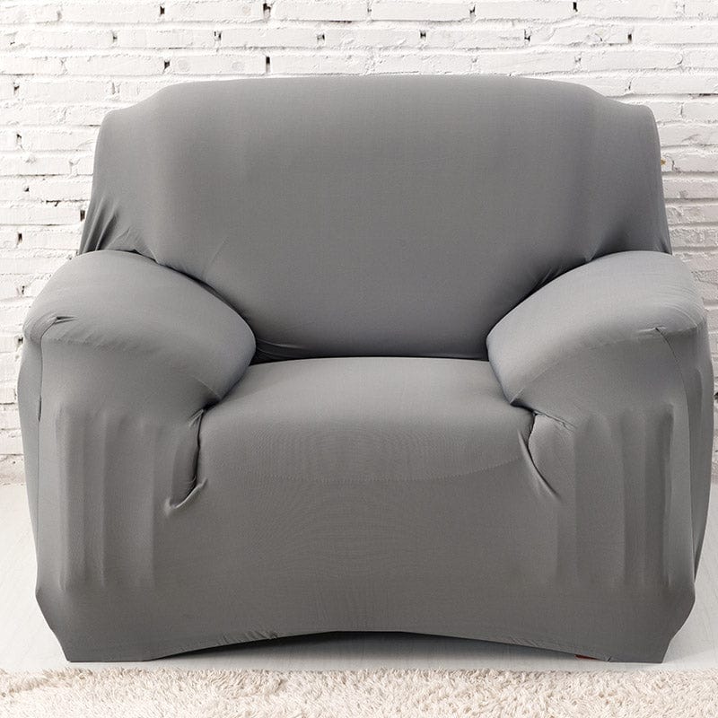 Housse de fauteuil extensible Gris clair