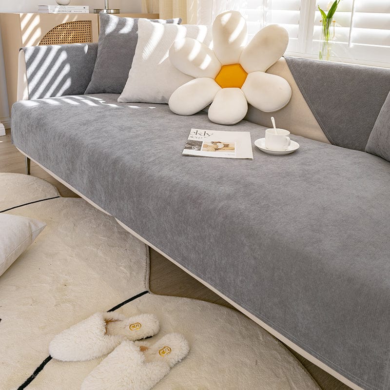 Housse canapé Gris foncé - Housse de canapé antidérapante et imperméable La Maison des Housses