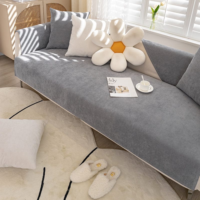 Housse canapé Gris foncé - Housse de canapé antidérapante et imperméable La Maison des Housses