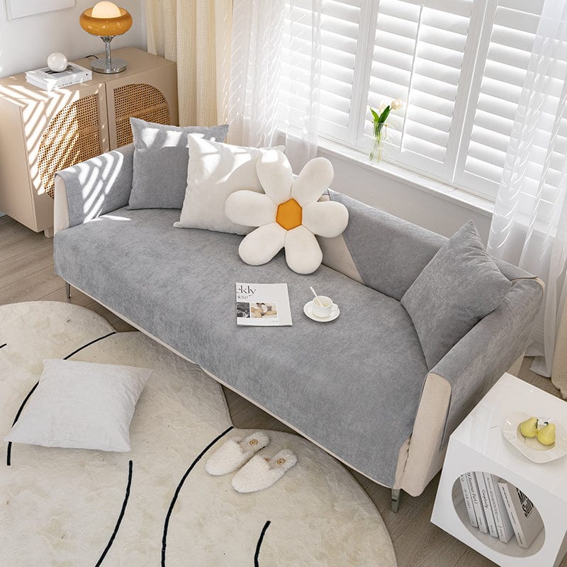 Housse canapé Gris - Housse de canapé antidérapante et imperméable La Maison des Housses