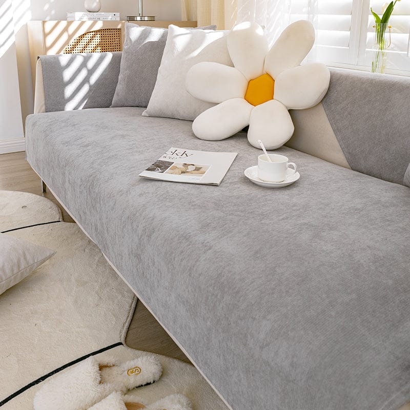 Housse canapé Gris - Housse de canapé antidérapante et imperméable La Maison des Housses