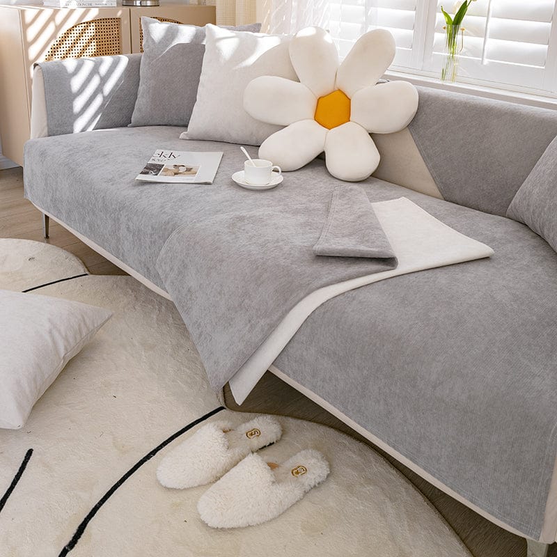 Housse canapé Gris - Housse de canapé antidérapante et imperméable La Maison des Housses