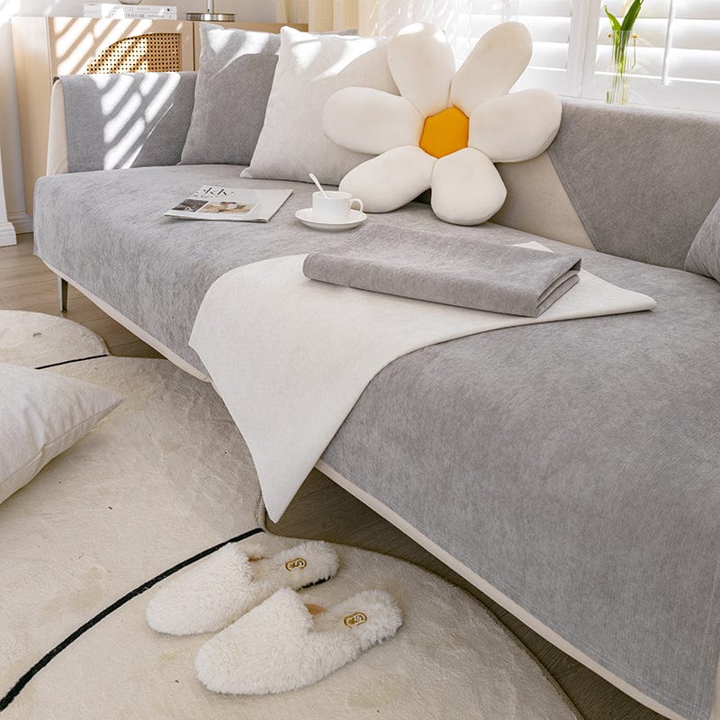 Housse canapé Gris - Housse de canapé antidérapante et imperméable La Maison des Housses