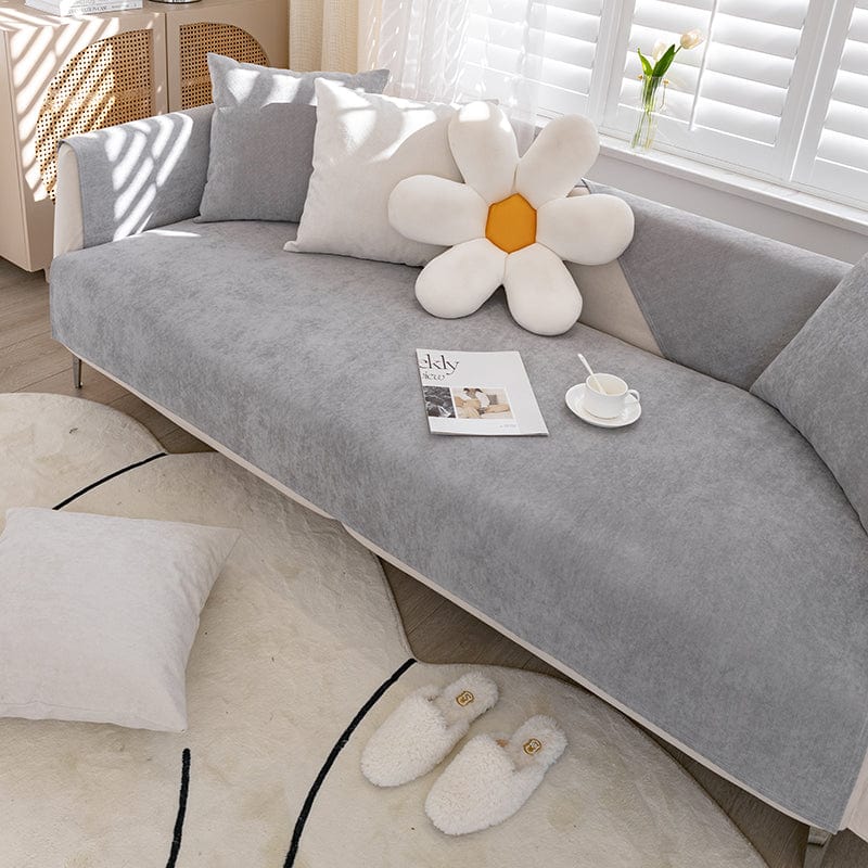 Housse canapé Gris - Housse de canapé antidérapante et imperméable La Maison des Housses