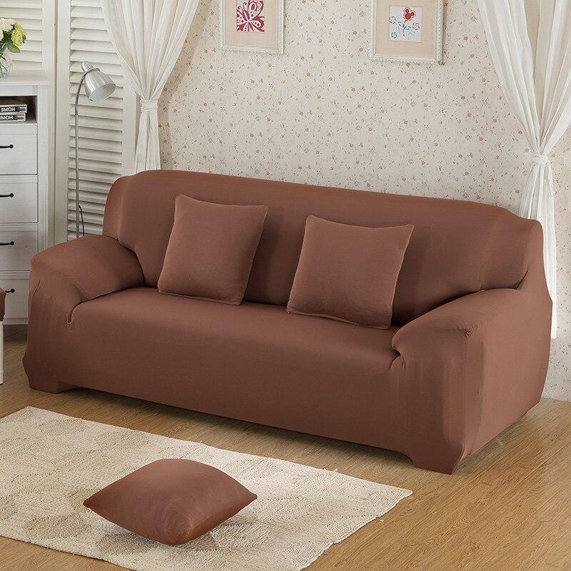 Housse de canapé extensible Marron