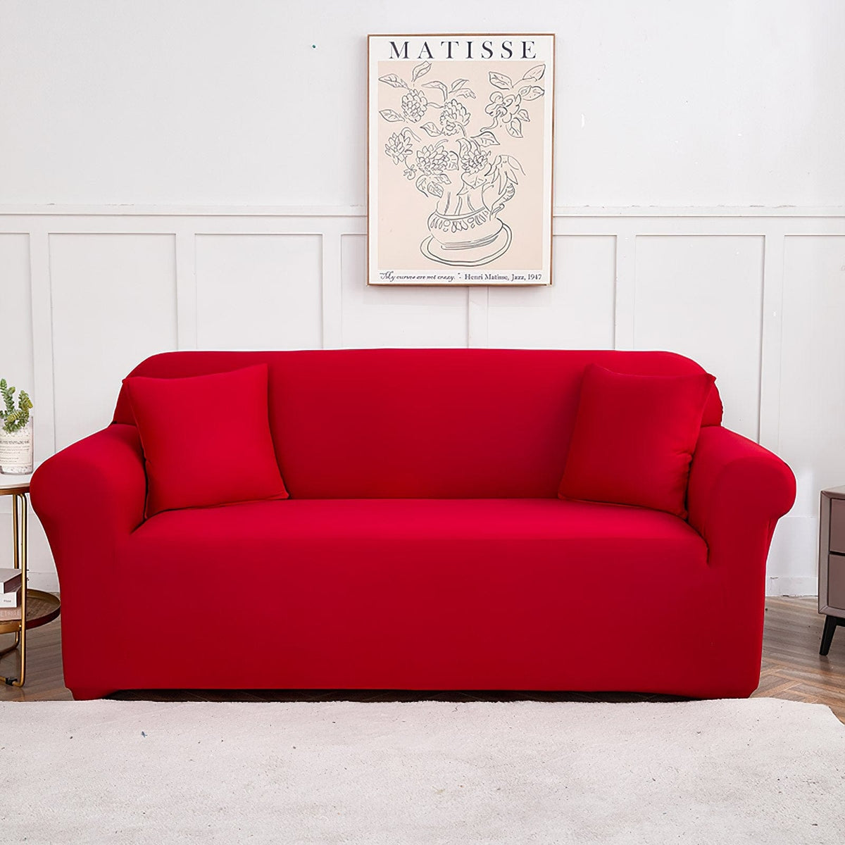 Housse de canapé extensible Rouge