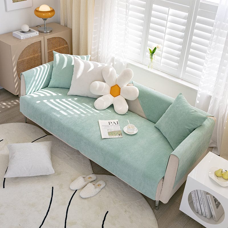 Housse canapé Vert clair - Housse de canapé antidérapante et imperméable La Maison des Housses