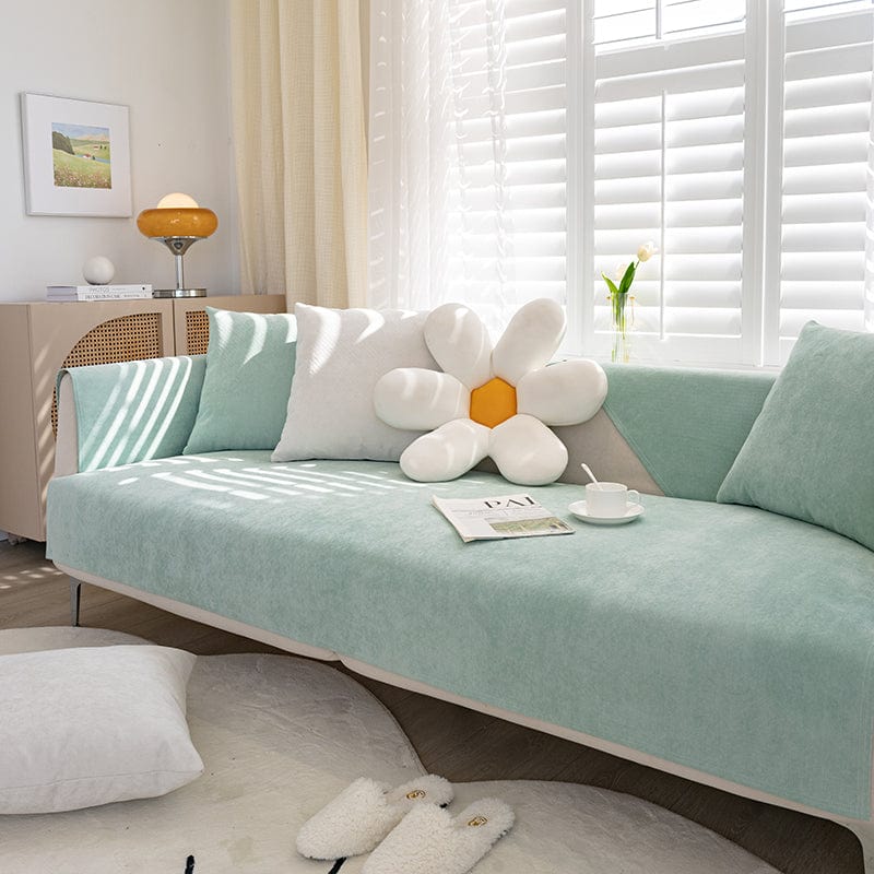 Housse canapé Vert clair - Housse de canapé antidérapante et imperméable La Maison des Housses