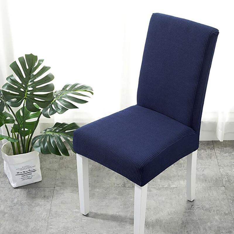 Housse de chaise déperlante, Bleu marine, posée sur une chaise