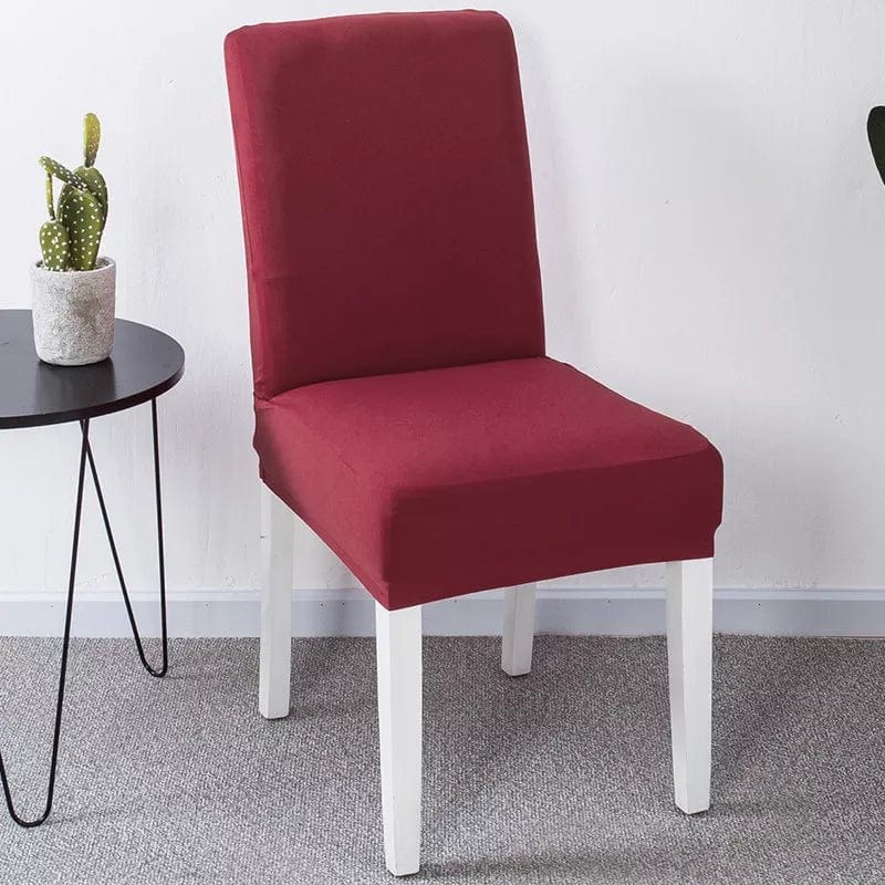 Housse de chaise extensible Lie-de-vin