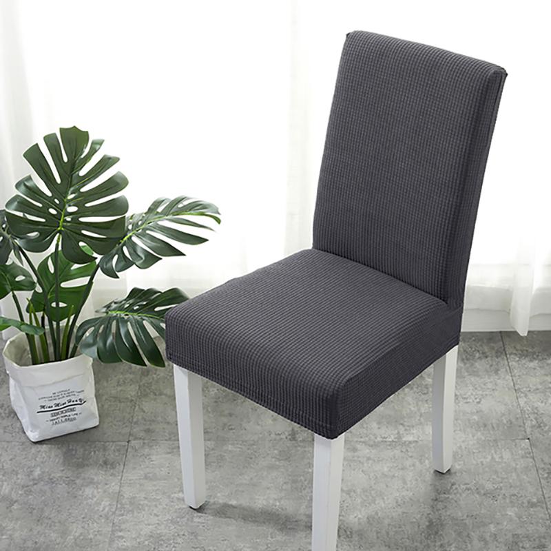 Housse de chaise déperlante, Gris, posée sur une chaise