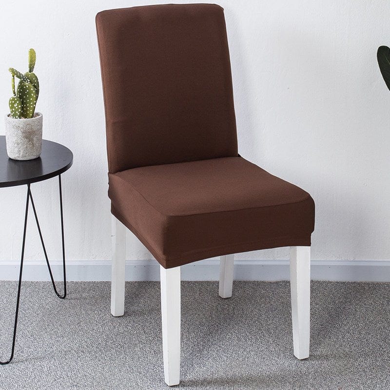 Housse de chaise extensible Marron
