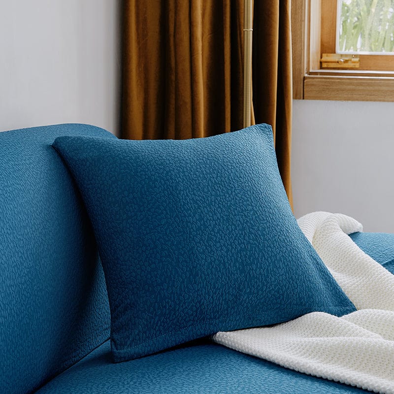 Coussin Jardin 45x45cm Bleu Clair - Résistant à L'Eau Et Saletés | Déhoussable Et Lavable - Décoration Extérieur