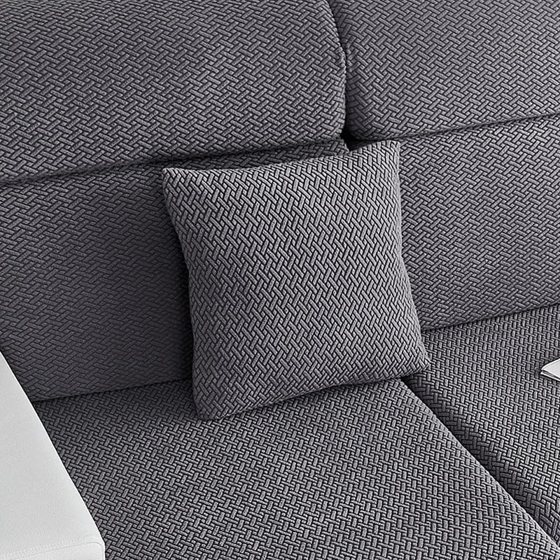 Housse coussin Gris Motif Laine - 1 pièce - Housses de Coussin 45x45cm La Maison des Housses