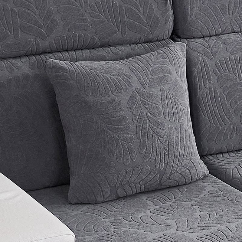 Housse coussin Gris Motif Palmier - 1 pièce - Housses de Coussin 45x45cm La Maison des Housses