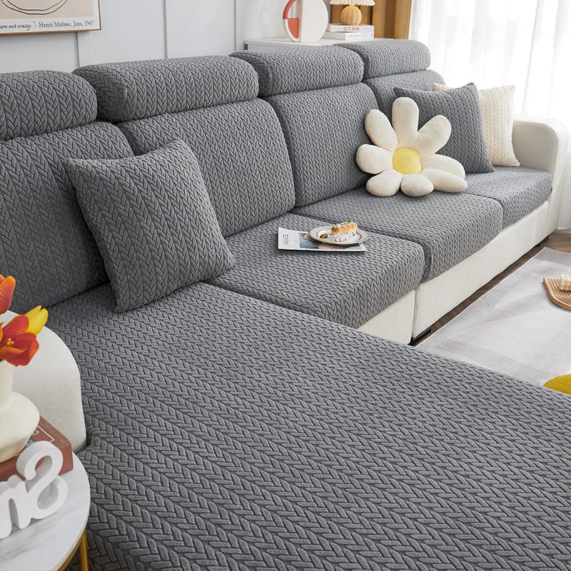 Housse coussin Gris Motif Wool - 1 pièce - Housses de Coussin 45x45cm La Maison des Housses