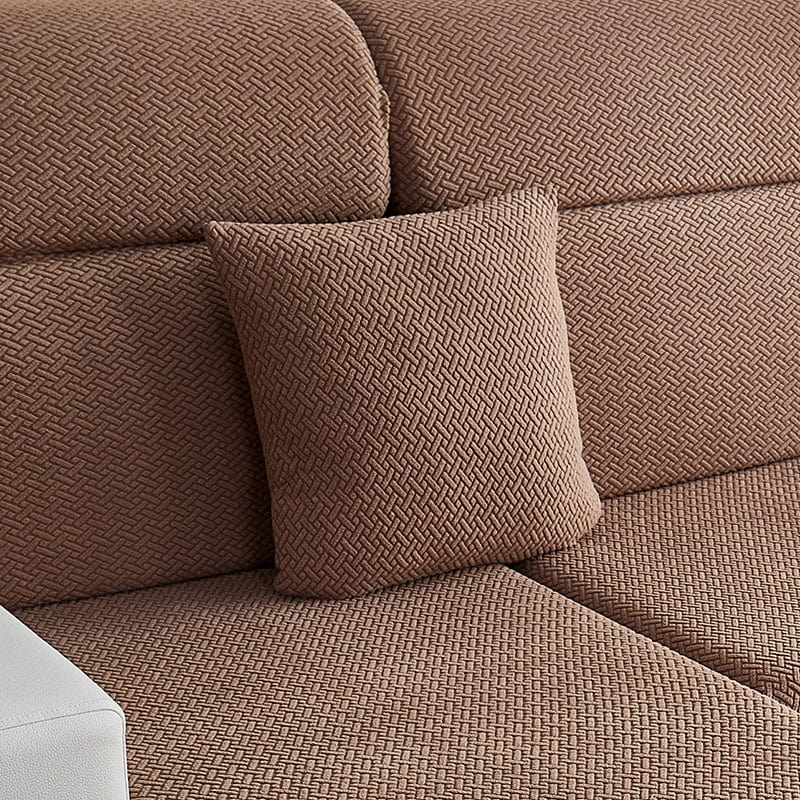 Housse coussin Marron Motif Laine - 1 pièce - Housses de Coussin 45x45cm La Maison des Housses