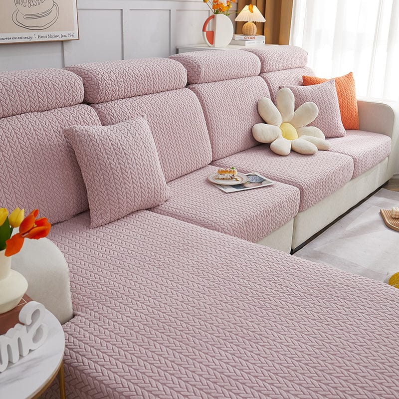 Housse coussin Rose clair Motif Wool - 1 pièce - Housses de Coussin 45x45cm La Maison des Housses