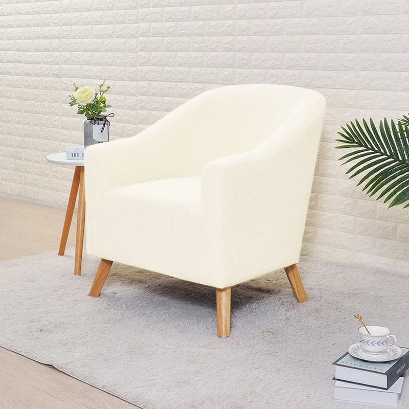 Housse de fauteuil cabriolet déperlante, Écru, posée sur un fauteuil cabriolet