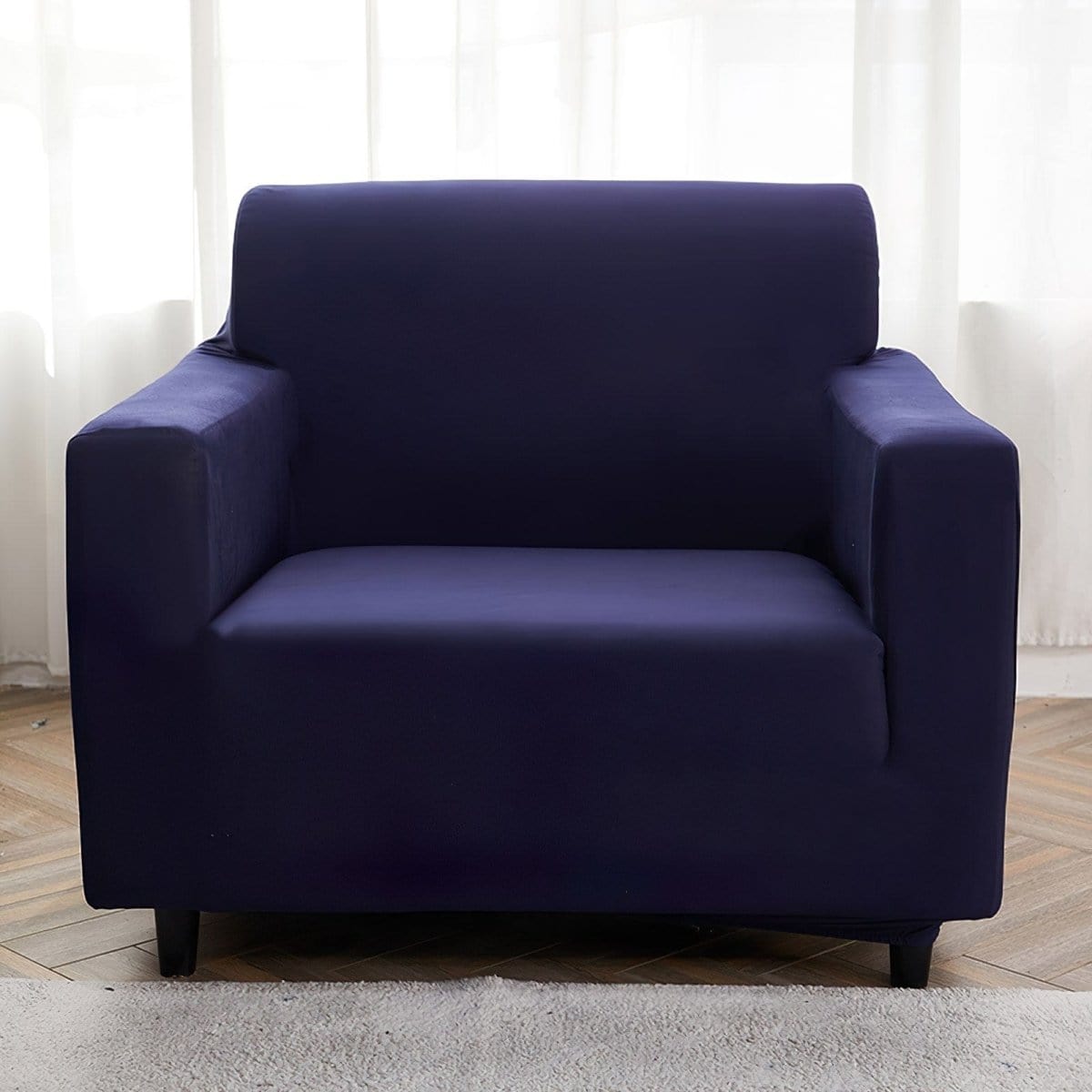 Housse de fauteuil extensible Bleu marine