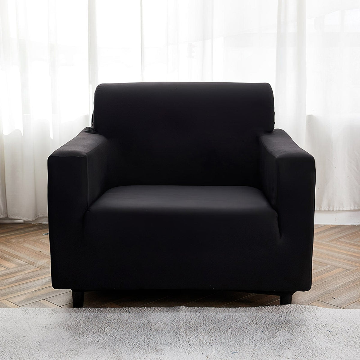 Housse de fauteuil extensible Noir