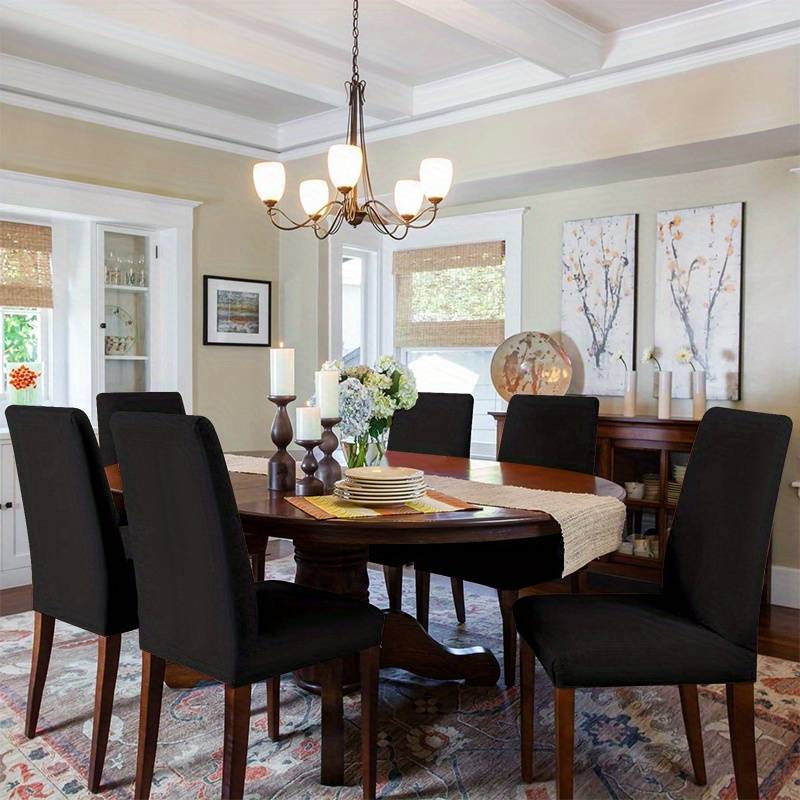 Housses de Chaises Noir - Housses de chaises - 100% Waterproof et Ultra résistantes La Maison des Housses