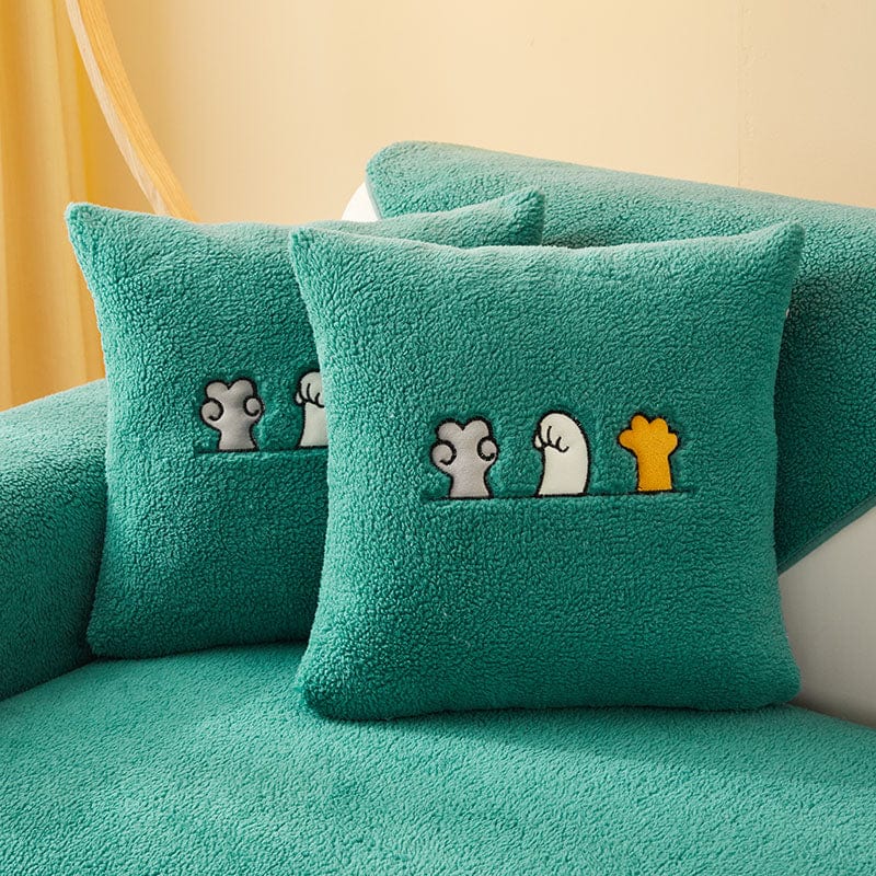Housses de Coussins Vert - 1 pièce - Housses de Coussin Polaire La Maison des Housses