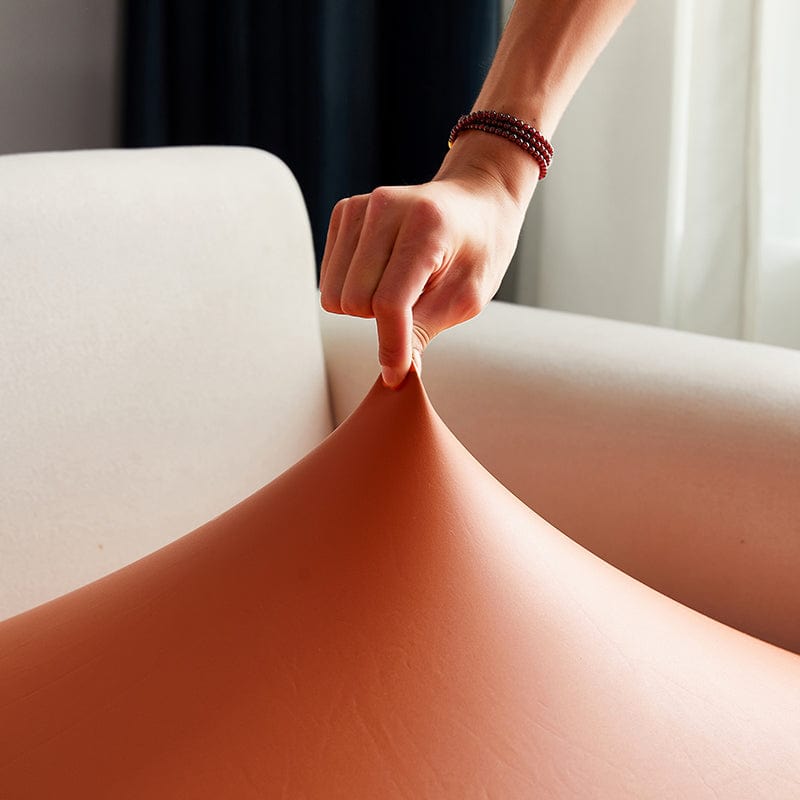 Orange - Housse en Simili cuir pour Coussins de Canapé La Maison des Housses