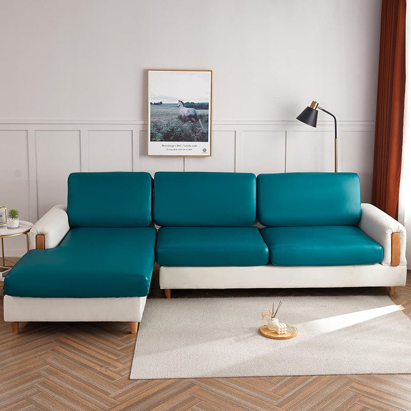 Vert Jade - Housse en Simili cuir pour Coussins de Canapé La Maison des Housses