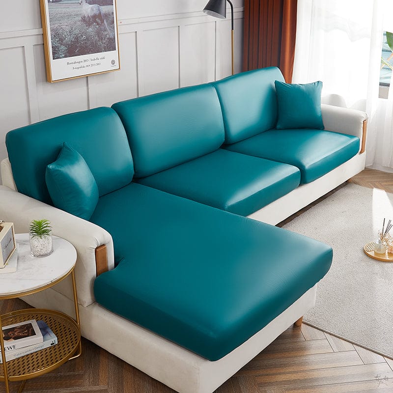 Vert Jade - Housse en Simili cuir pour Coussins de Canapé La Maison des Housses