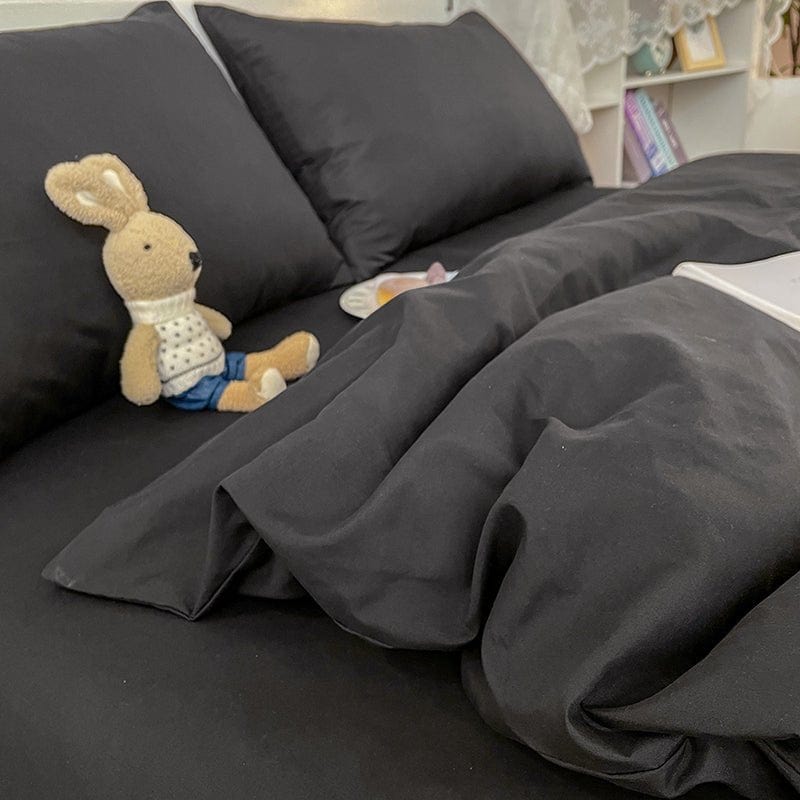 Housse de couette Noir - Housse de couette de qualité supérieure La Maison des Housses