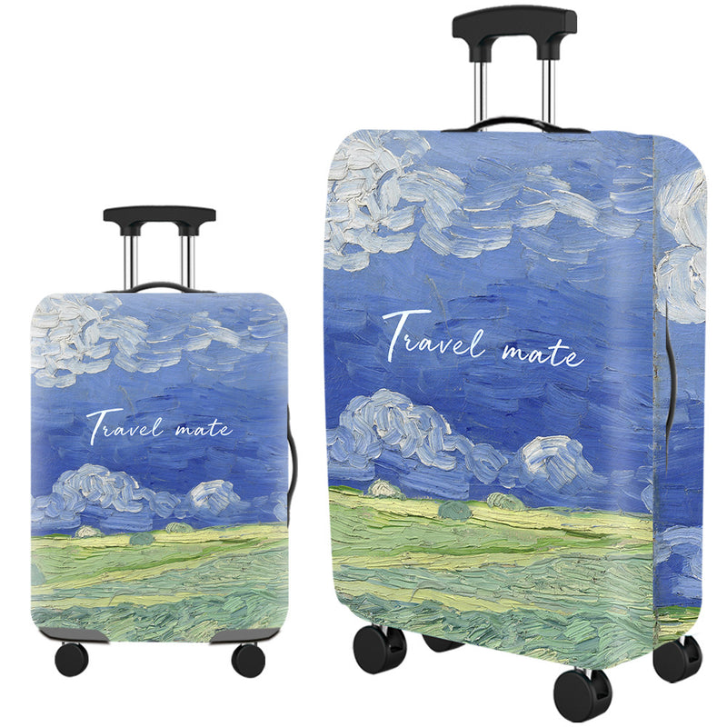 Housse de valise, motif ciel peint et nuages