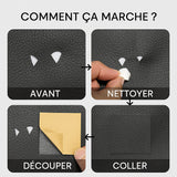Patch Réparation Cuir Universel – Réparpatch Auto-Adhésif pour Tous Types de Cuir (50x138cm)