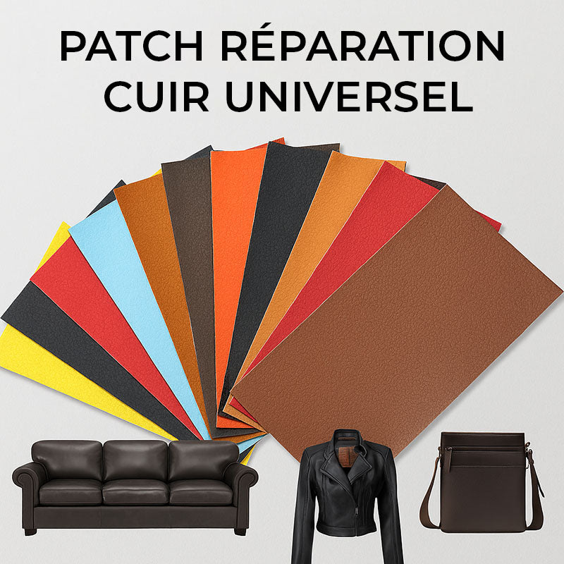 Patch Réparation Cuir Universel – Réparpatch Auto-Adhésif pour Tous Types de Cuir (50x138cm)