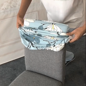 Démonstration GIF - Installation housse de chaise en 30 secondes