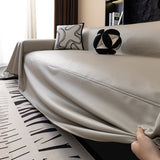 Jeté de Canapé en Simili Cuir Imperméable Beige